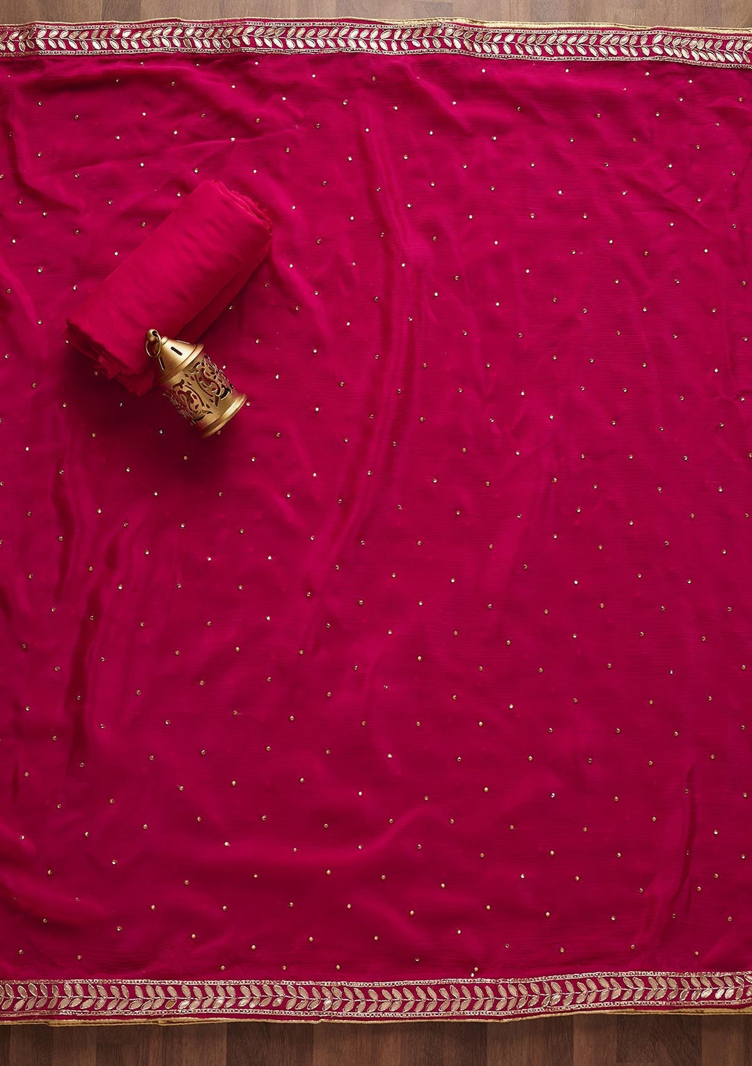 Multi Stonework Semi Crepe Designer Unstitched Salwar Suit - Koskii