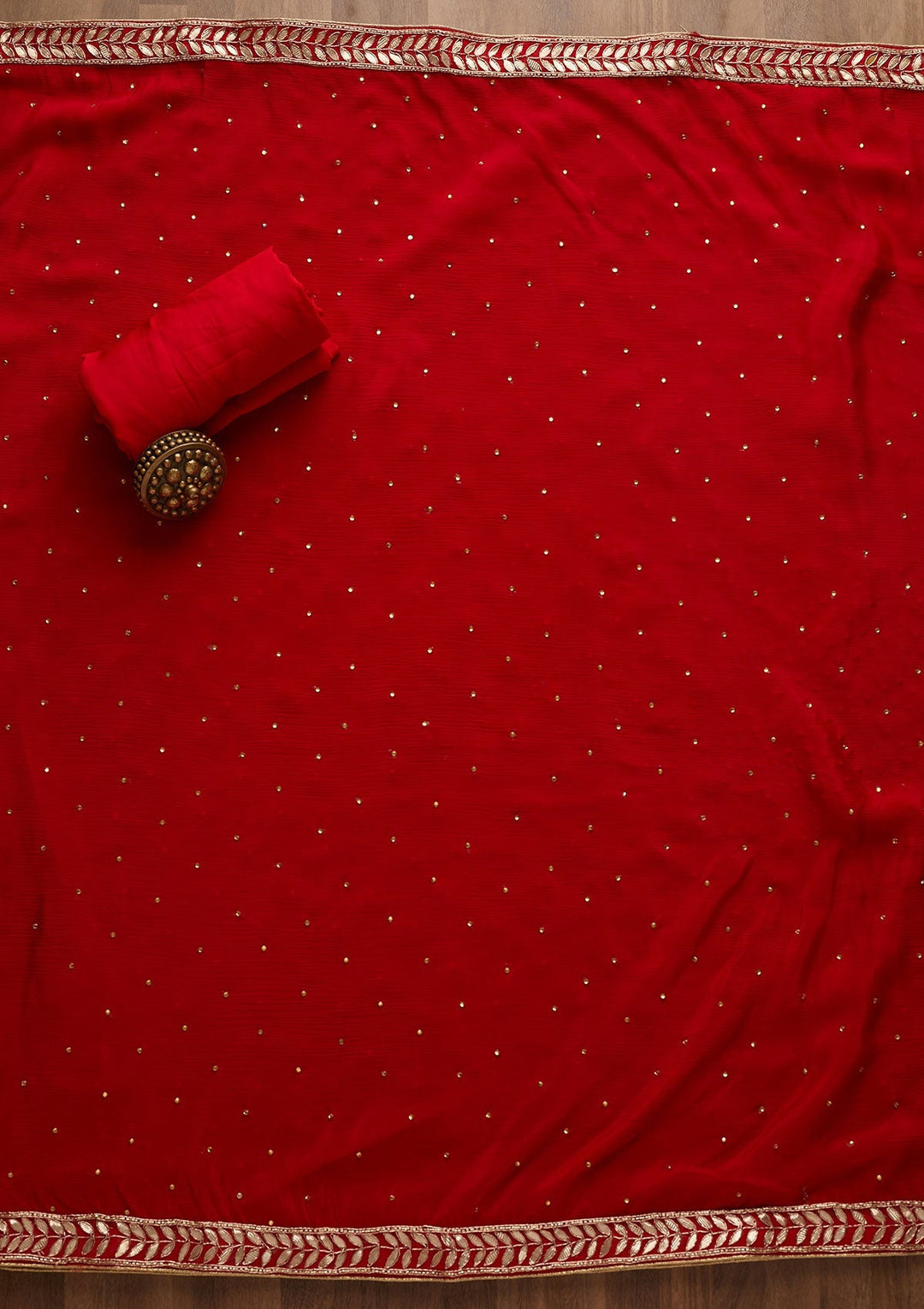 Multi Stonework Semi Crepe Unstitched Salwar Suit-Koskii