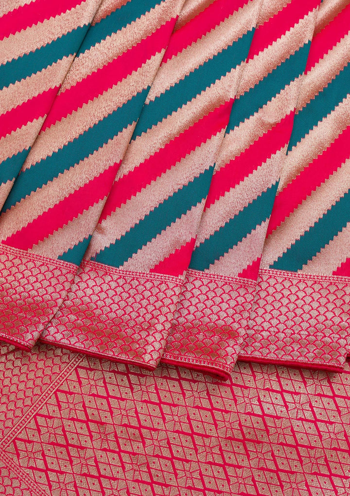 Multi Zariwork Art Silk Saree-Koskii
