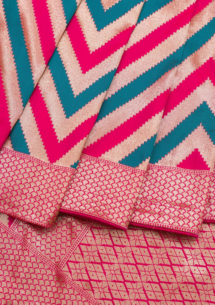 Multi Zariwork Art Silk Saree-Koskii