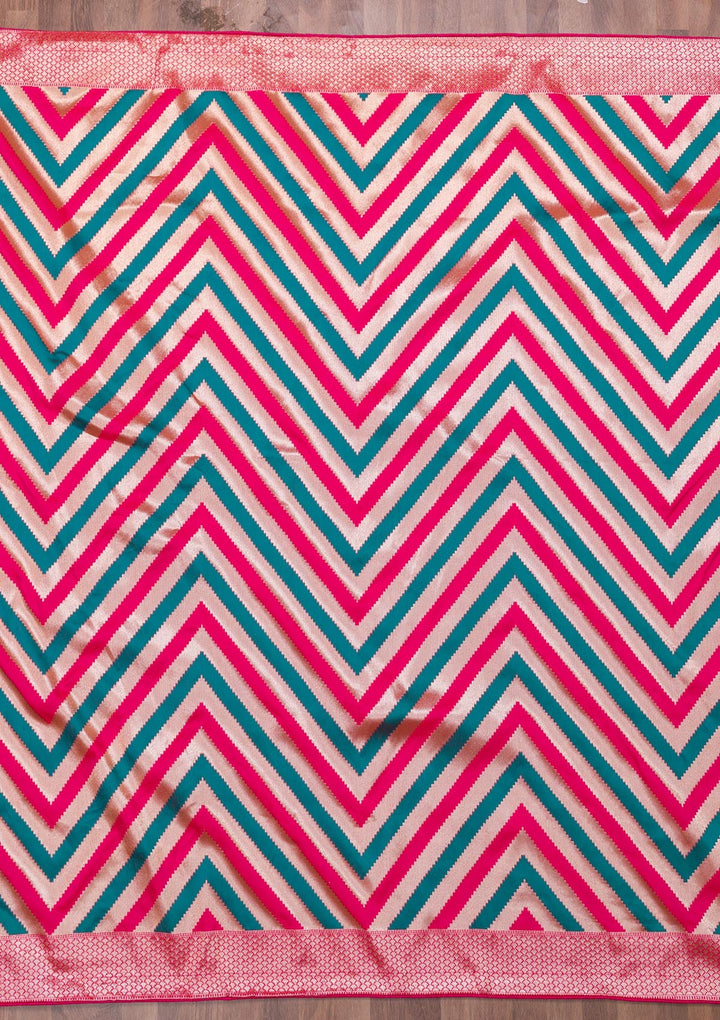 Multi Zariwork Art Silk Saree-Koskii