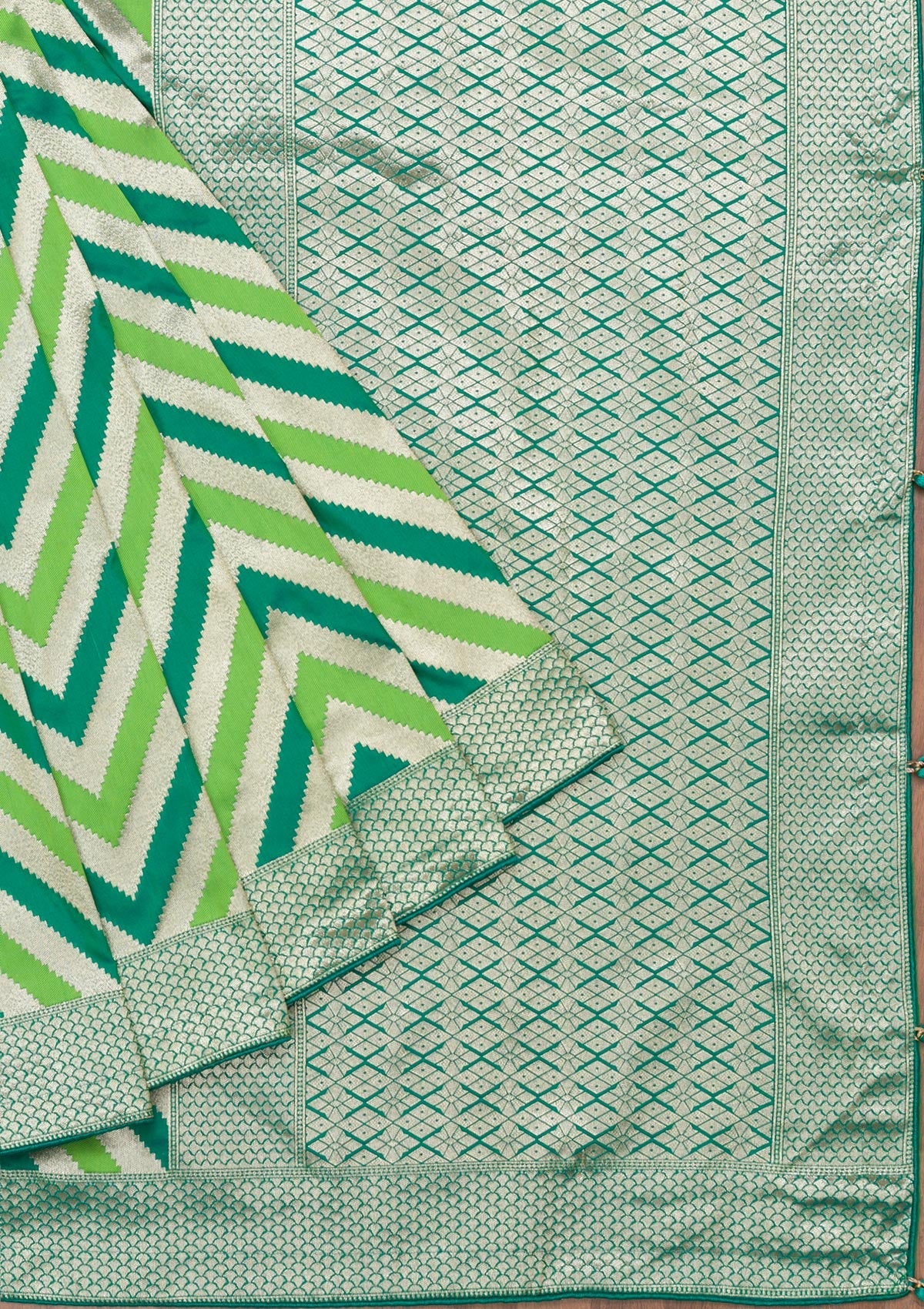 Multi Zariwork Art Silk Saree-Koskii