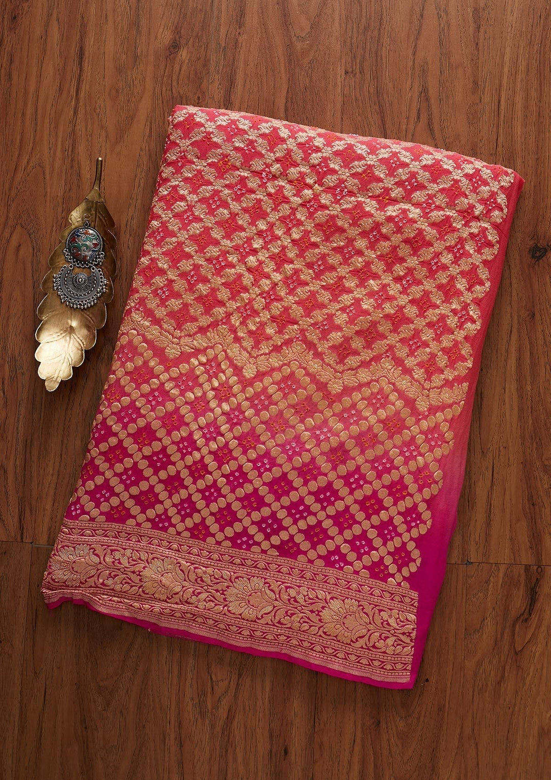 Multi Zariwork Georgette Designer Saree - koskii