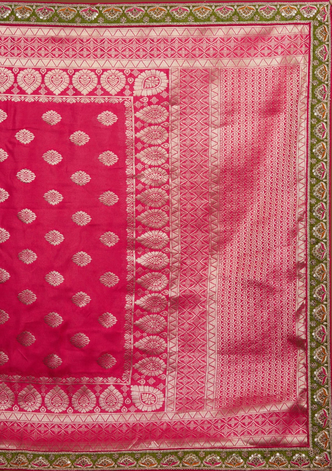Multi Zariwork Raw Silk Designer Lehenga-Koskii