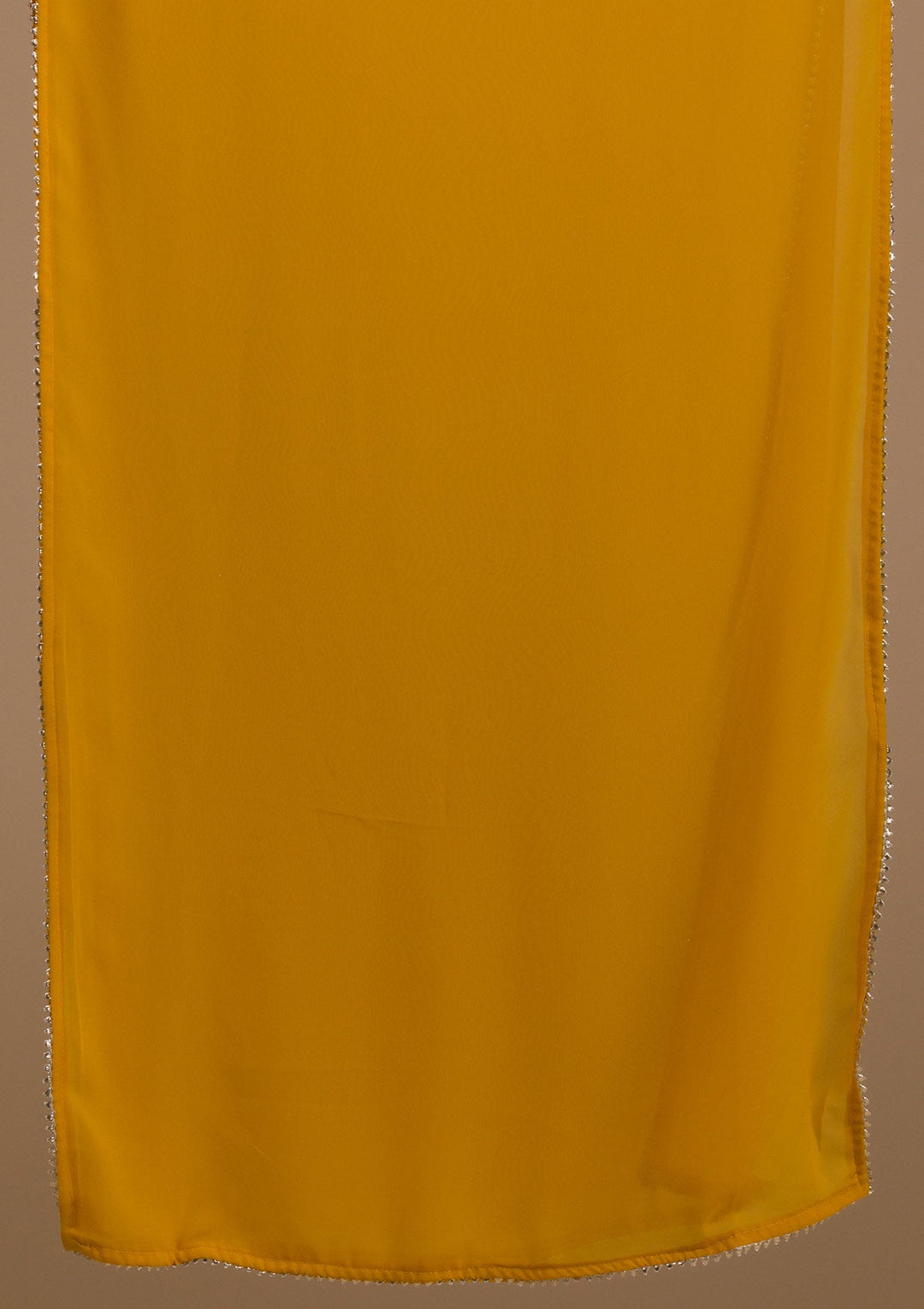 Mustard Sequins Georgette Readymade Salwar Kameez-Koskii