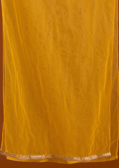 Mustard Sequins Georgette Designer Salwar Suit-Koskii