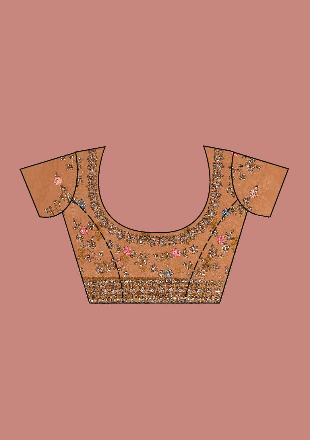 Mustard Stonework Net Saree-Koskii