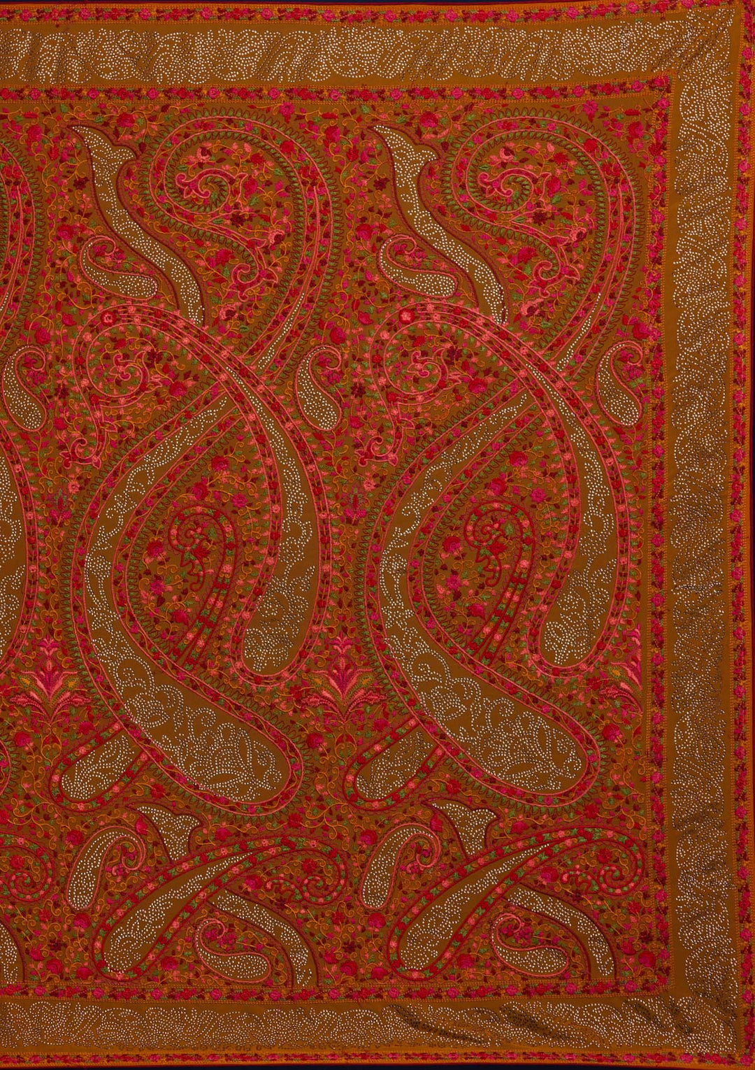 Mustard Swarovski Georgette Designer Saree - Koskii