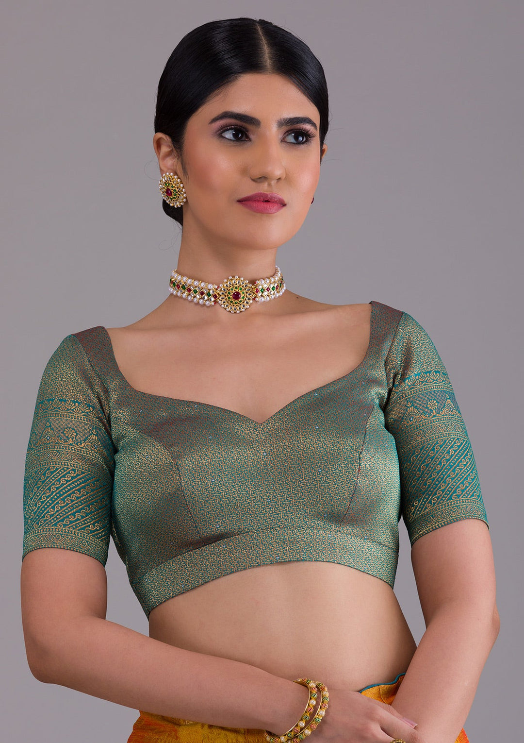 Mustard Zariwork Art Silk Designer Lehenga-Koskii