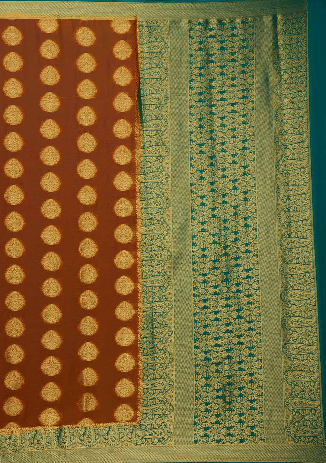 Mustard Zariwork Art Silk Designer Saree - Koskii