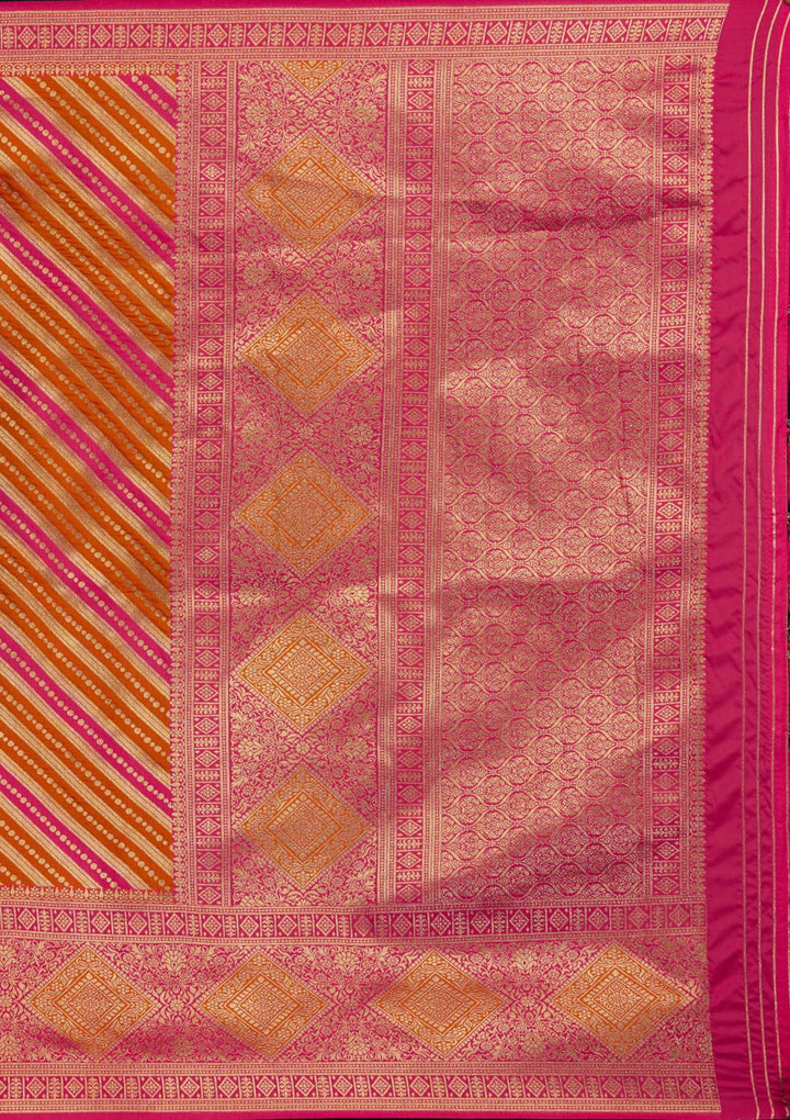 Mustard Zariwork Art Silk Designer Saree - Koskii