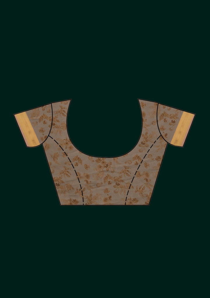 Peach Swarovski Tissue Designer Saree - Koskii