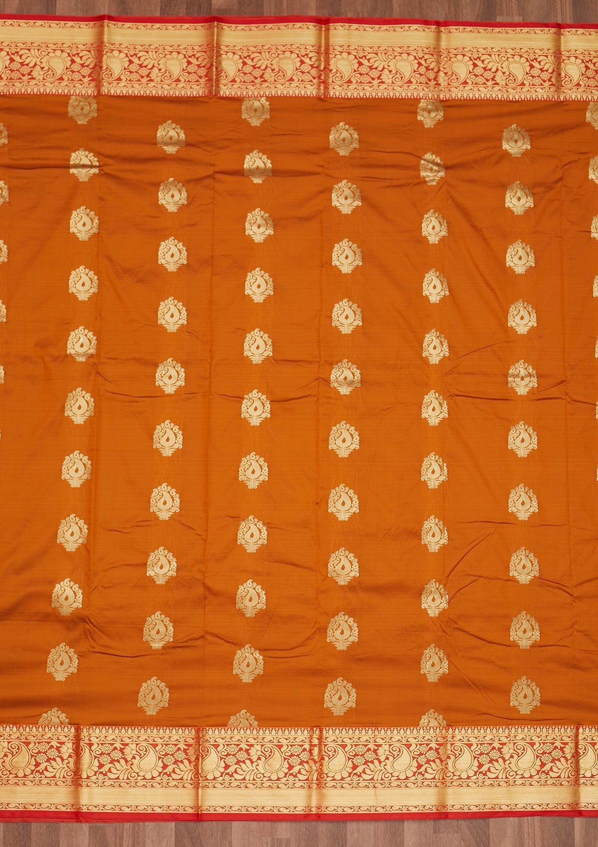Mustard Zariwork Art Silk Designer Saree - Koskii