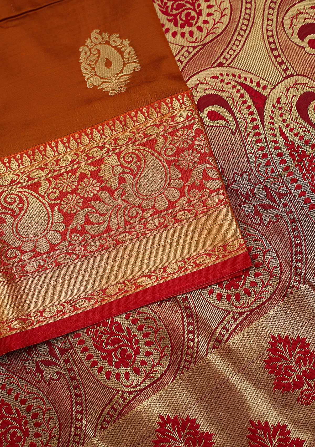 Mustard Zariwork Art Silk Designer Saree - Koskii