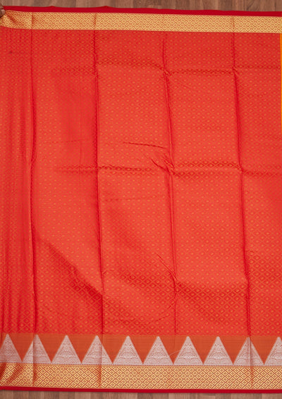 Mustard Zariwork Art Silk Designer Saree - Koskii