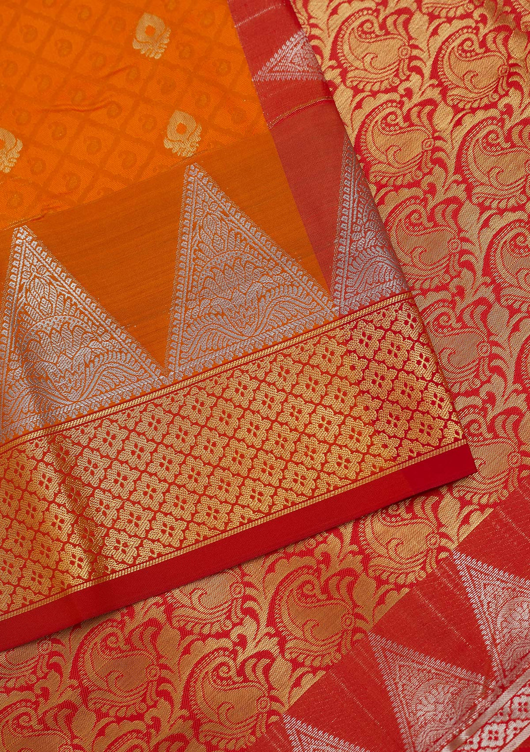 Mustard Zariwork Art Silk Designer Saree - Koskii