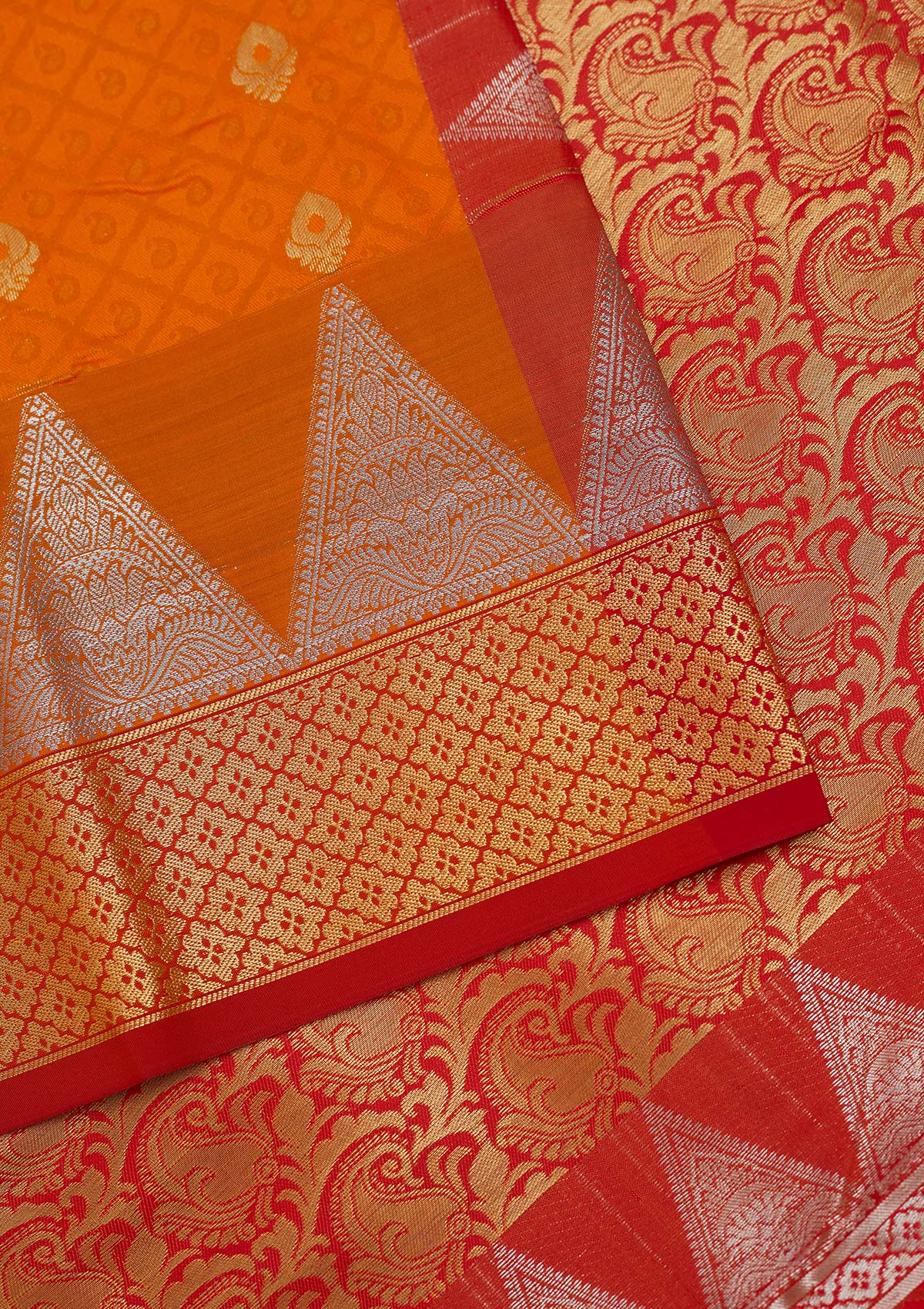 Mustard Zariwork Art Silk Designer Saree - Koskii