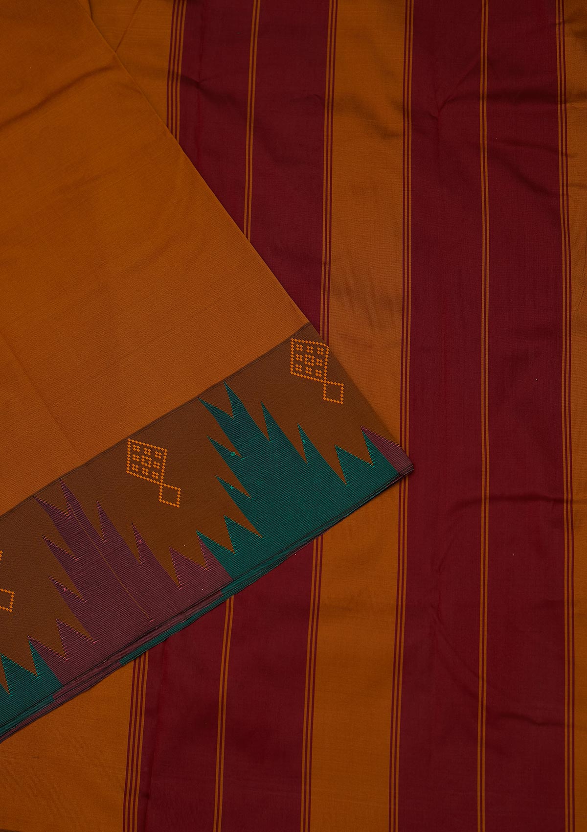 Mustard Zariwork Art Silk Saree - Koskii