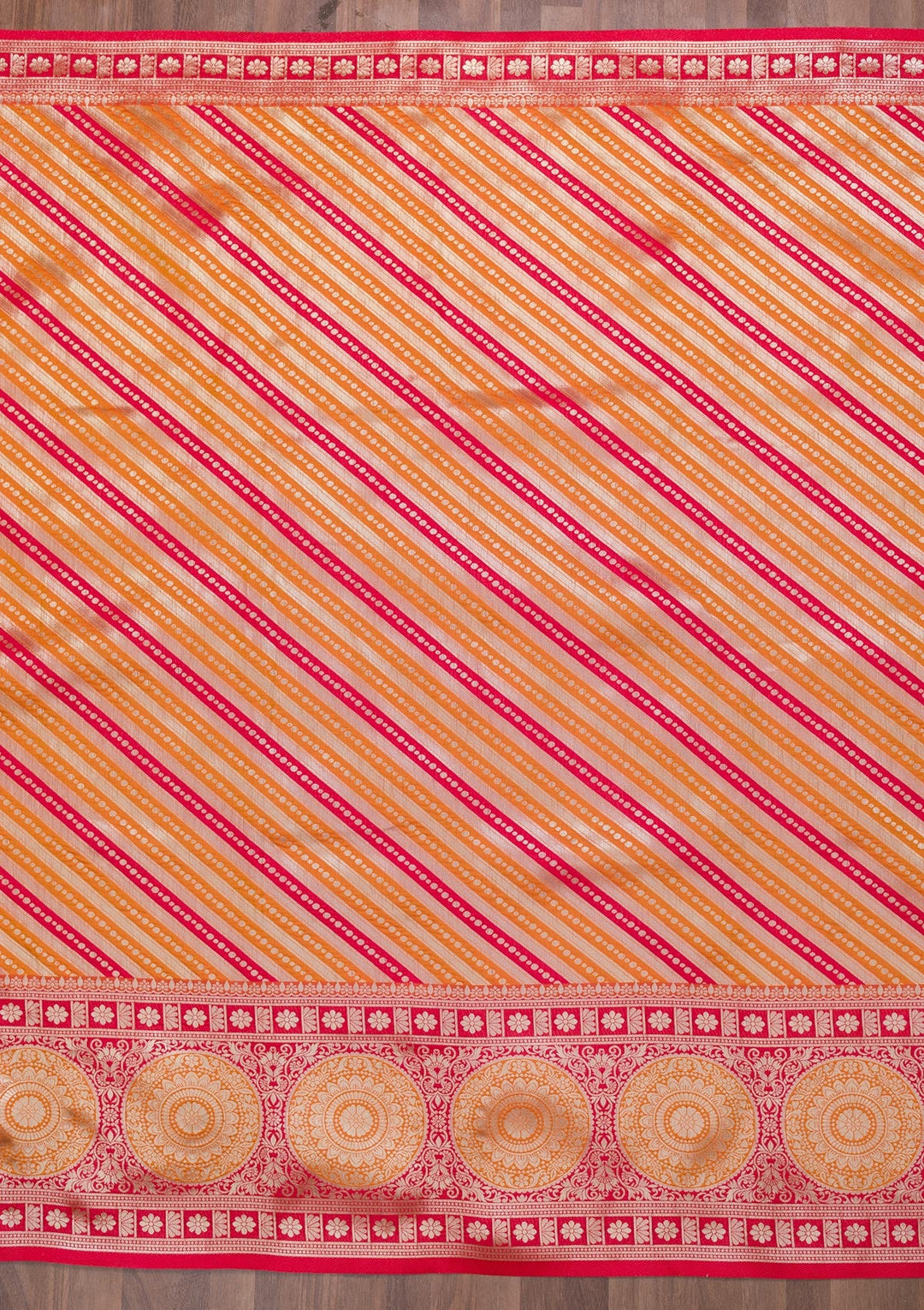 Mustard Zariwork Art Silk Saree-Koskii