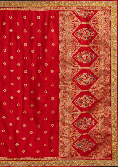 Mustard Zariwork Banarasi Designer Semi-Stitched Lehenga - koskii