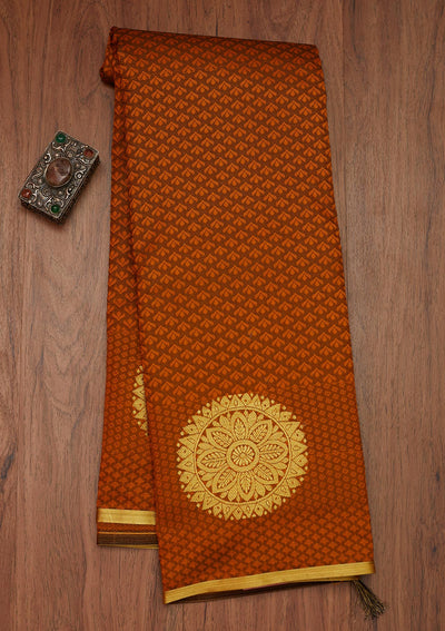 Mustard Zariwork Banarasi Saree - Koskii