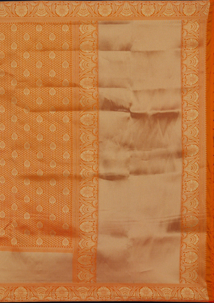 Mustard Zariwork Brocade Designer Saree - Koskii