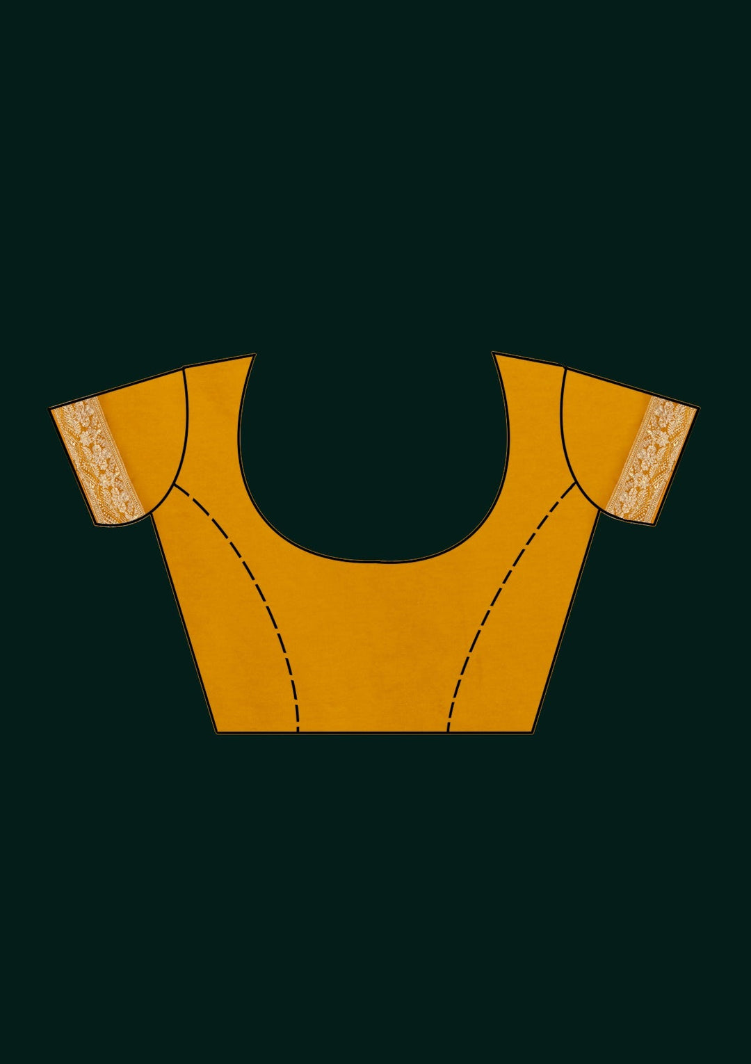 Mustard Zariwork Georgette Saree - Koskii