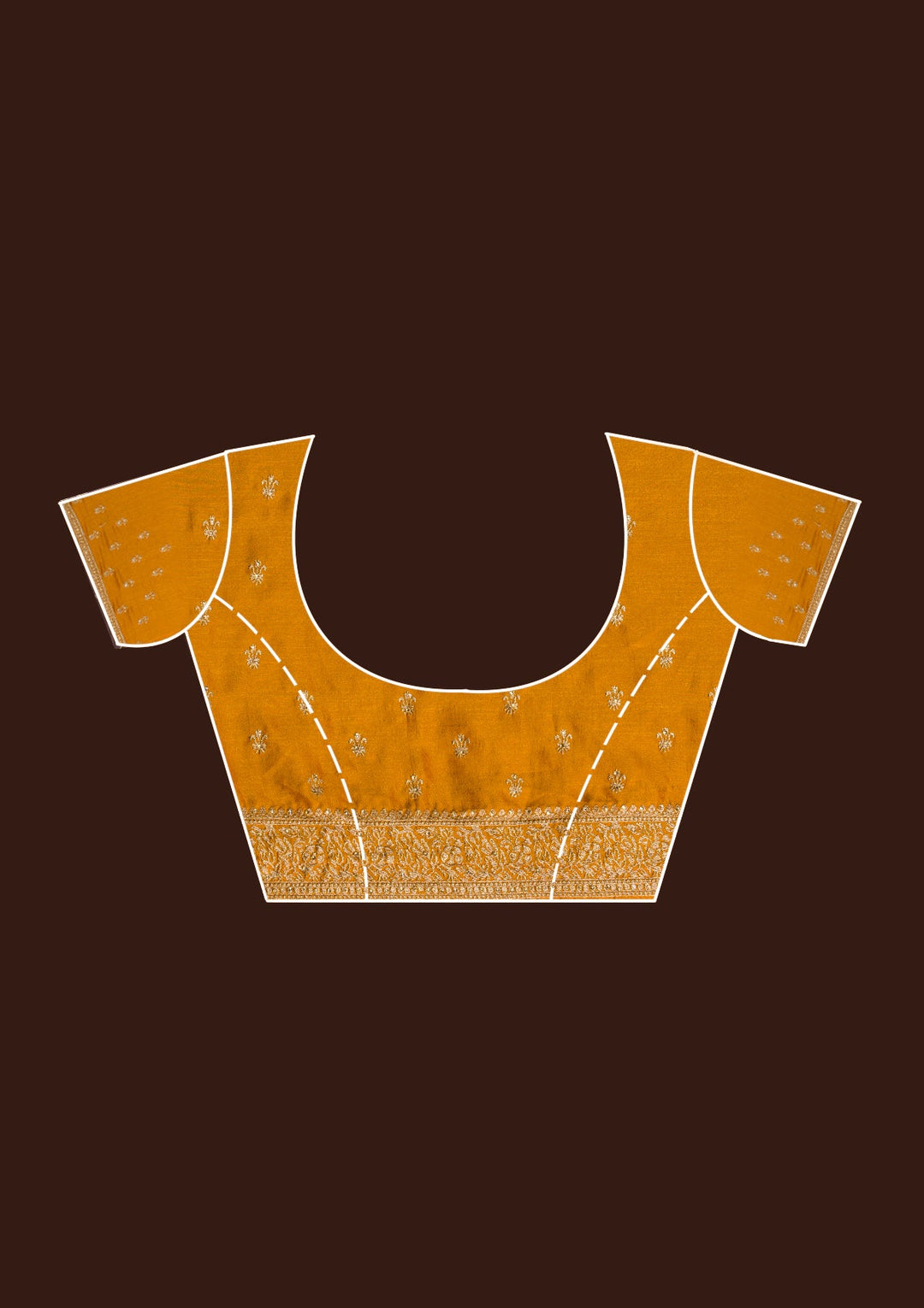 Mustard Zariwork Georgette Saree-Koskii