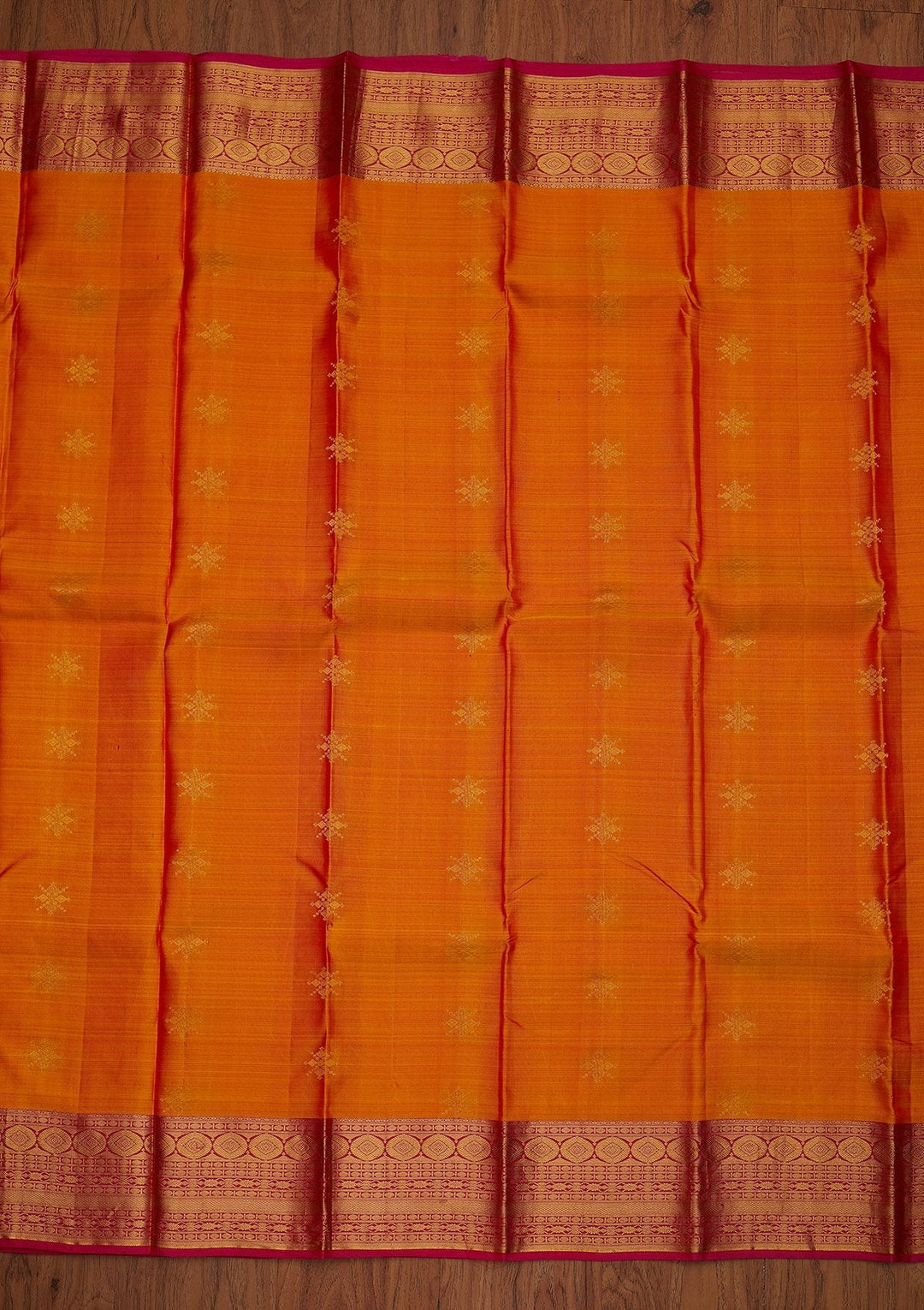 Mustard Zariwork Pure Silk Designer Saree - koskii