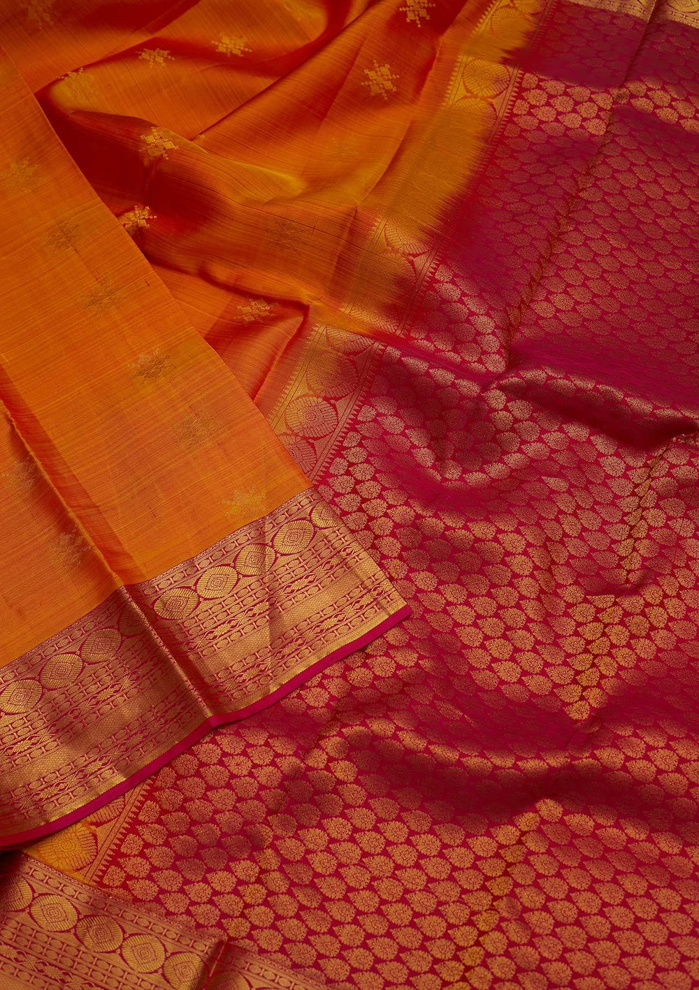 Mustard Zariwork Pure Silk Designer Saree - koskii