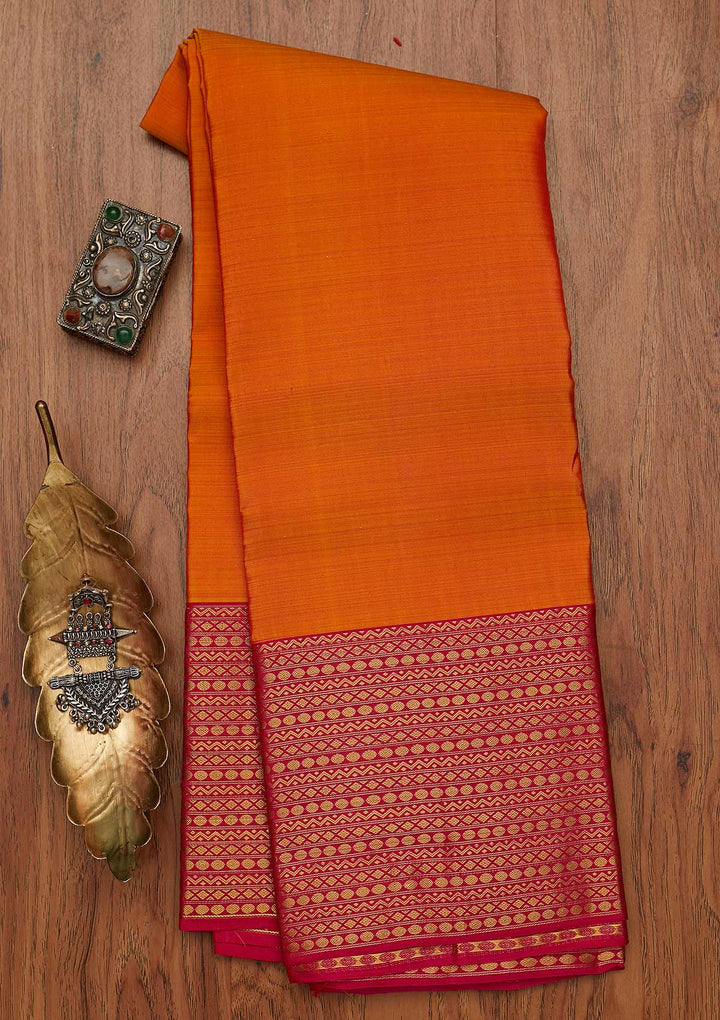 Mustard Zariwork Pure Silk Designer Saree - koskii