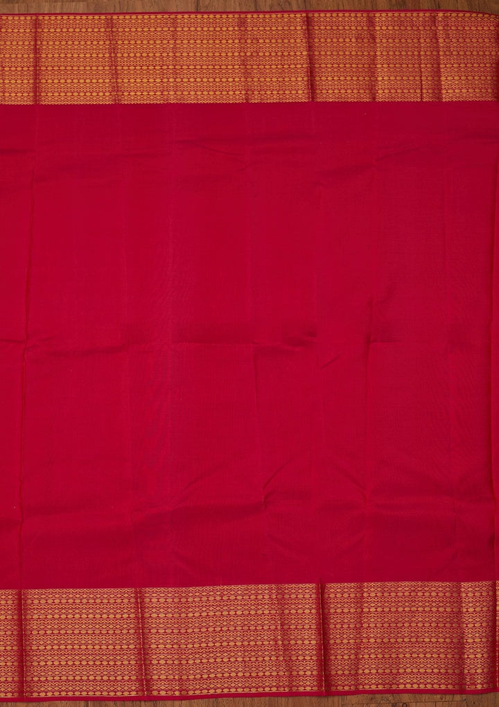 Mustard Zariwork Pure Silk Designer Saree - koskii