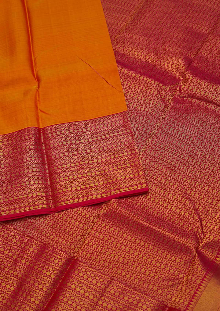 Mustard Zariwork Pure Silk Designer Saree - koskii