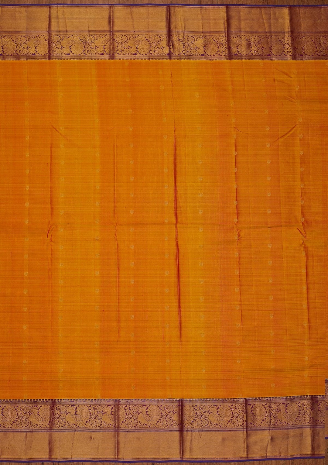 Mustard Zariwork Pure Silk Designer Saree - koskii