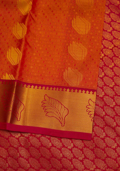 Mustard Zariwork Pure Silk Designer Saree - Koskii