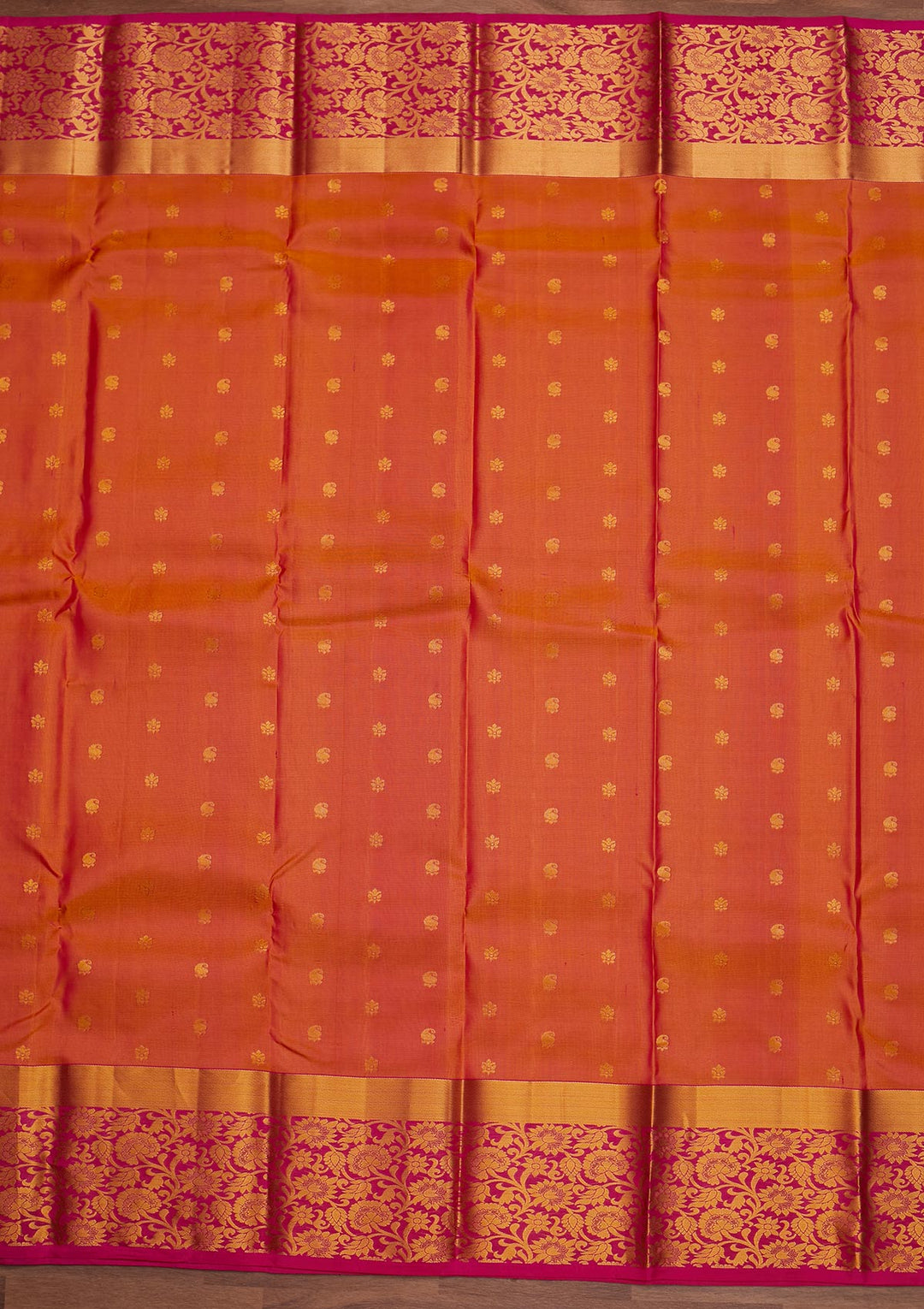 Mustard Zariwork Pure Silk Designer Saree - Koskii