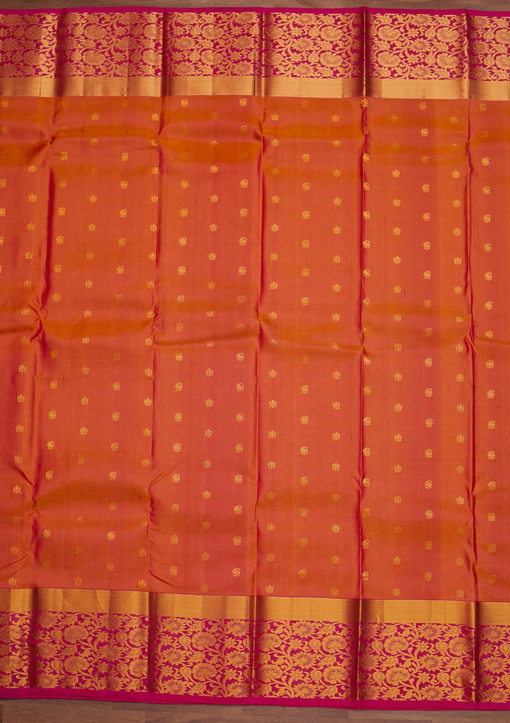 Mustard Zariwork Pure Silk Designer Saree - Koskii