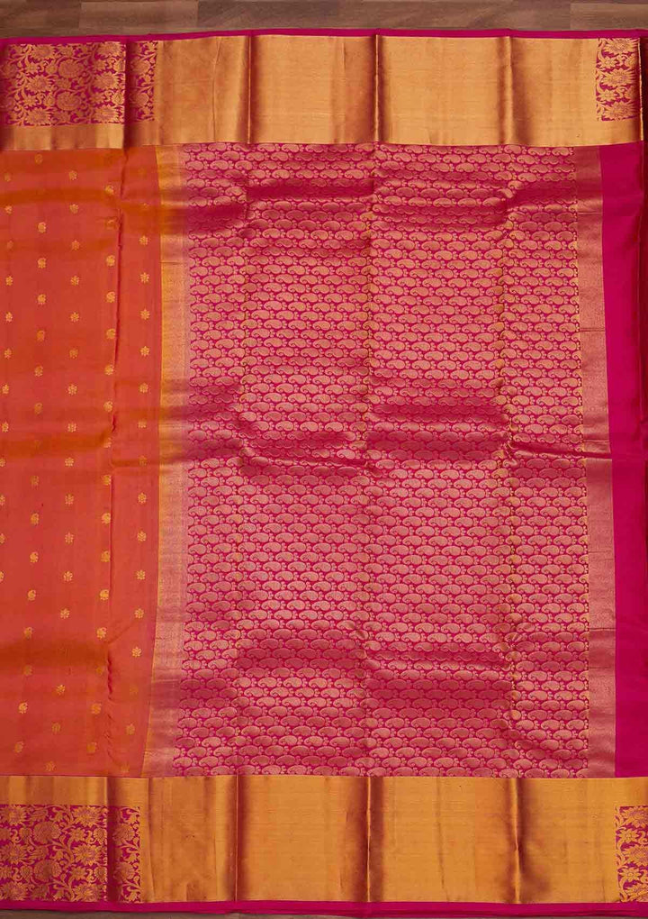 Mustard Zariwork Pure Silk Designer Saree - Koskii