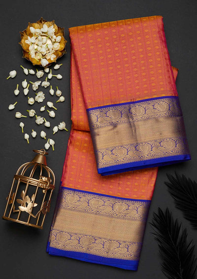 Mustard Zariwork Pure Silk Designer Saree - Koskii