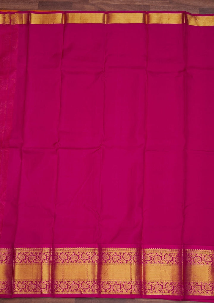 Mustard Zariwork Pure Silk Designer Saree - Koskii