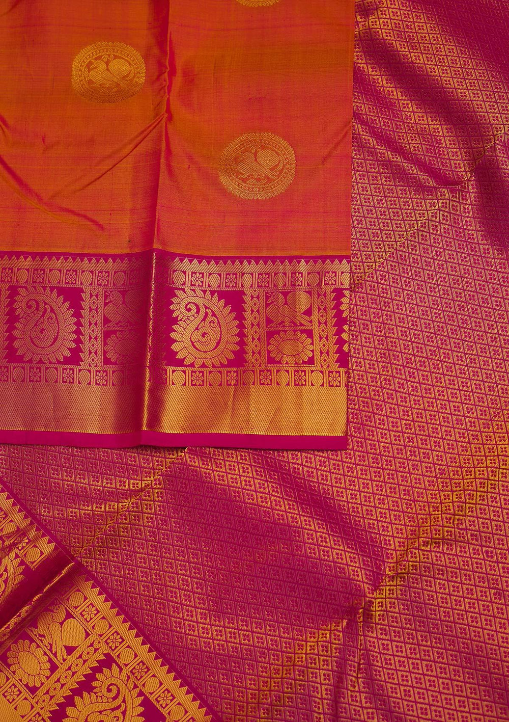 Mustard Zariwork Pure Silk Designer Saree - Koskii