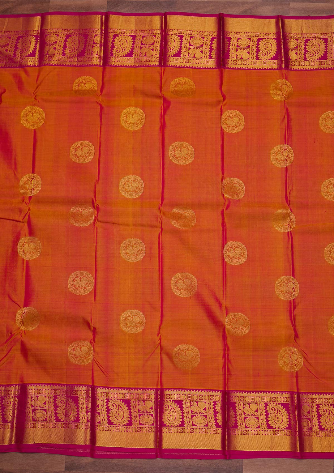 Mustard Zariwork Pure Silk Designer Saree - Koskii