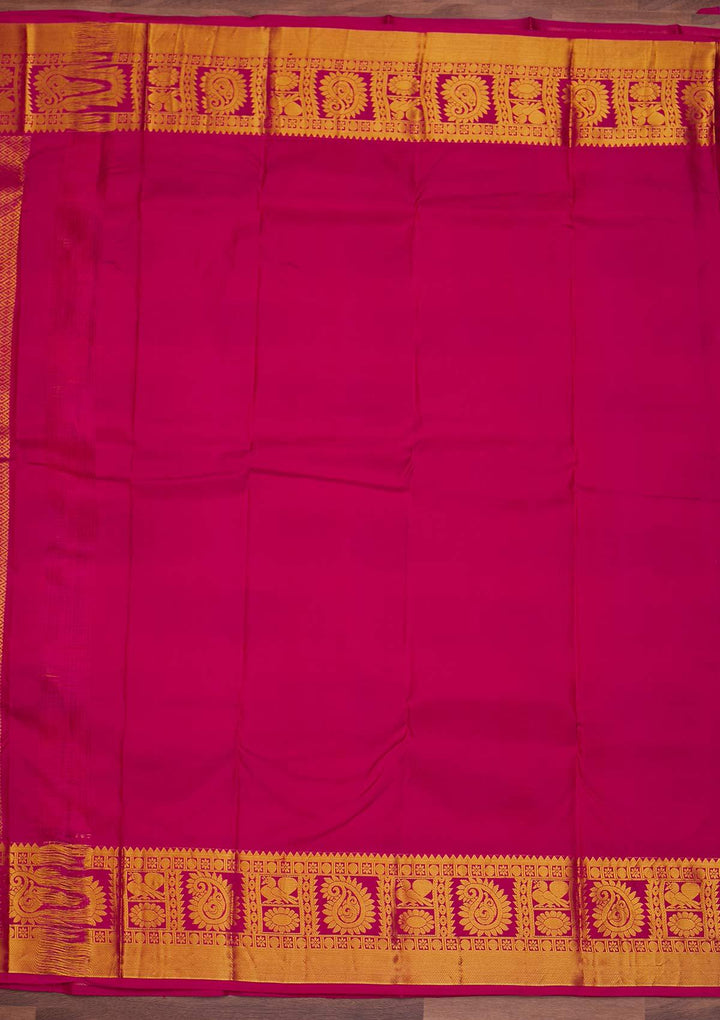 Mustard Zariwork Pure Silk Designer Saree - Koskii