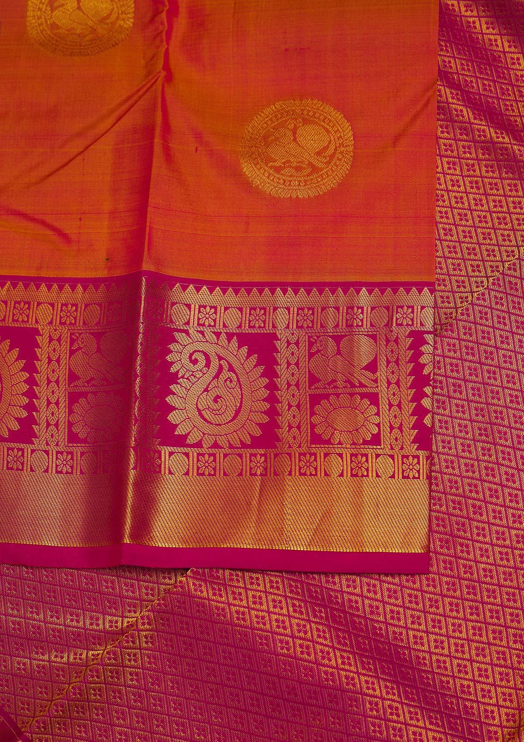 Mustard Zariwork Pure Silk Designer Saree - Koskii