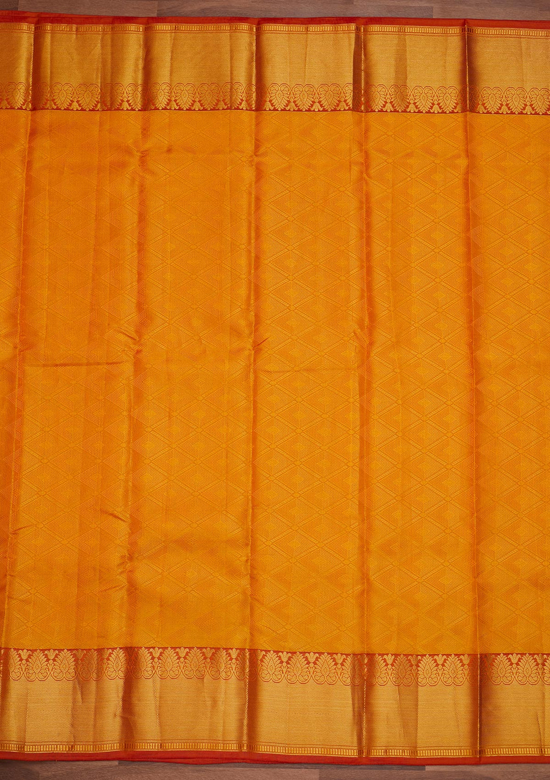 Mustard Zariwork Pure Silk Designer Saree - Koskii