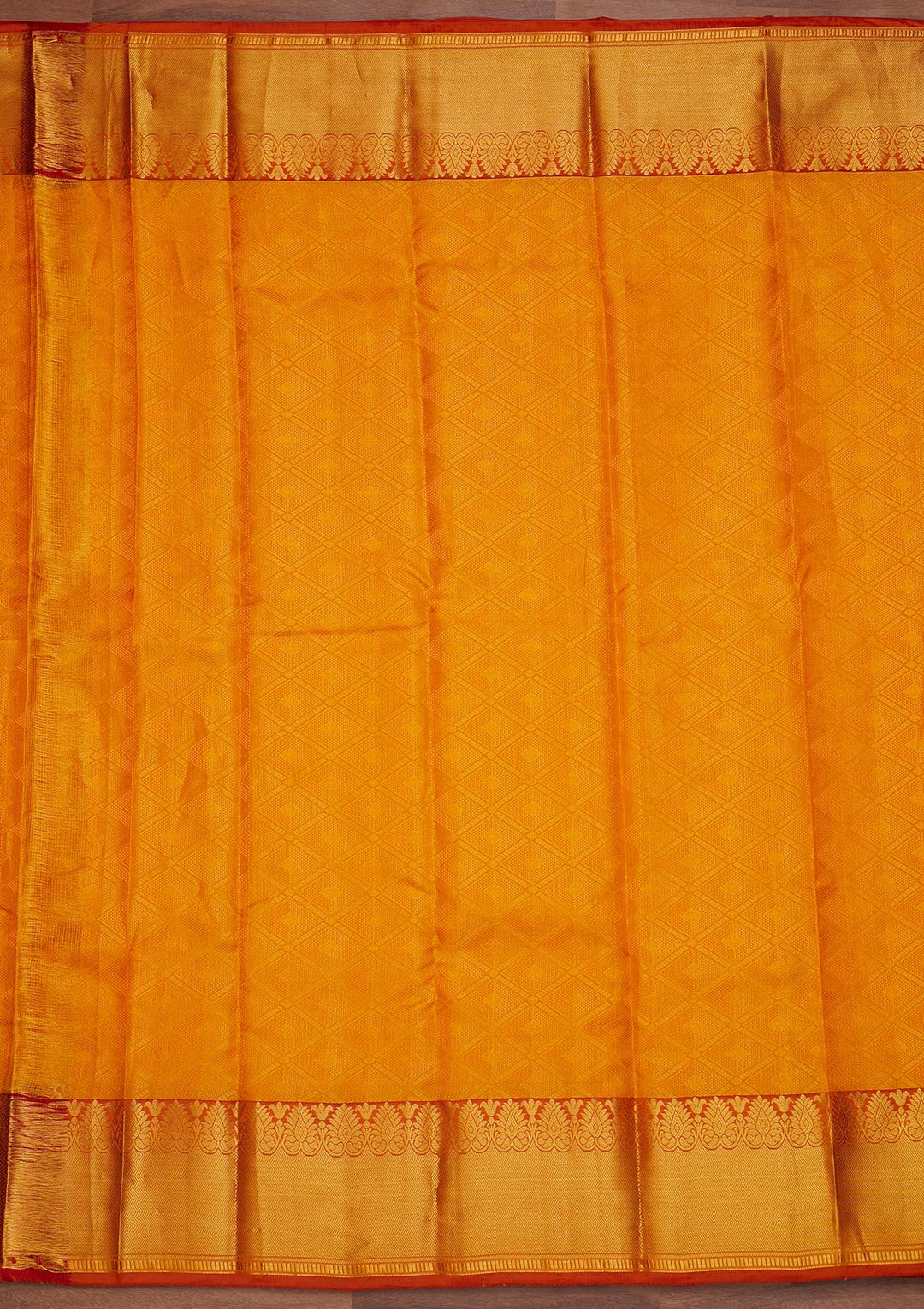 Mustard Zariwork Pure Silk Designer Saree - Koskii