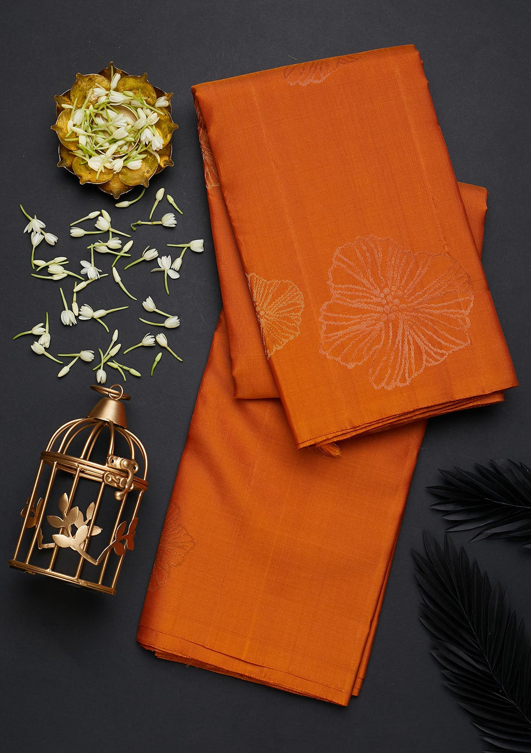 Mustard Zariwork Pure Silk Designer Saree - Koskii
