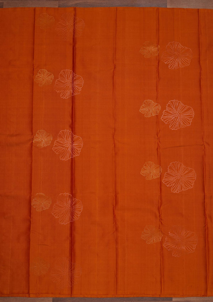 Mustard Zariwork Pure Silk Designer Saree - Koskii