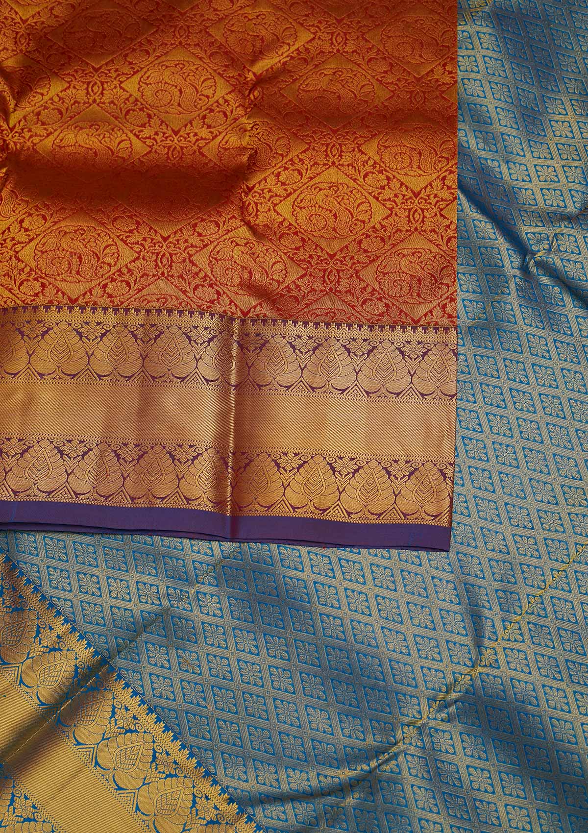 Mustard Zariwork Pure Silk Designer Saree - Koskii