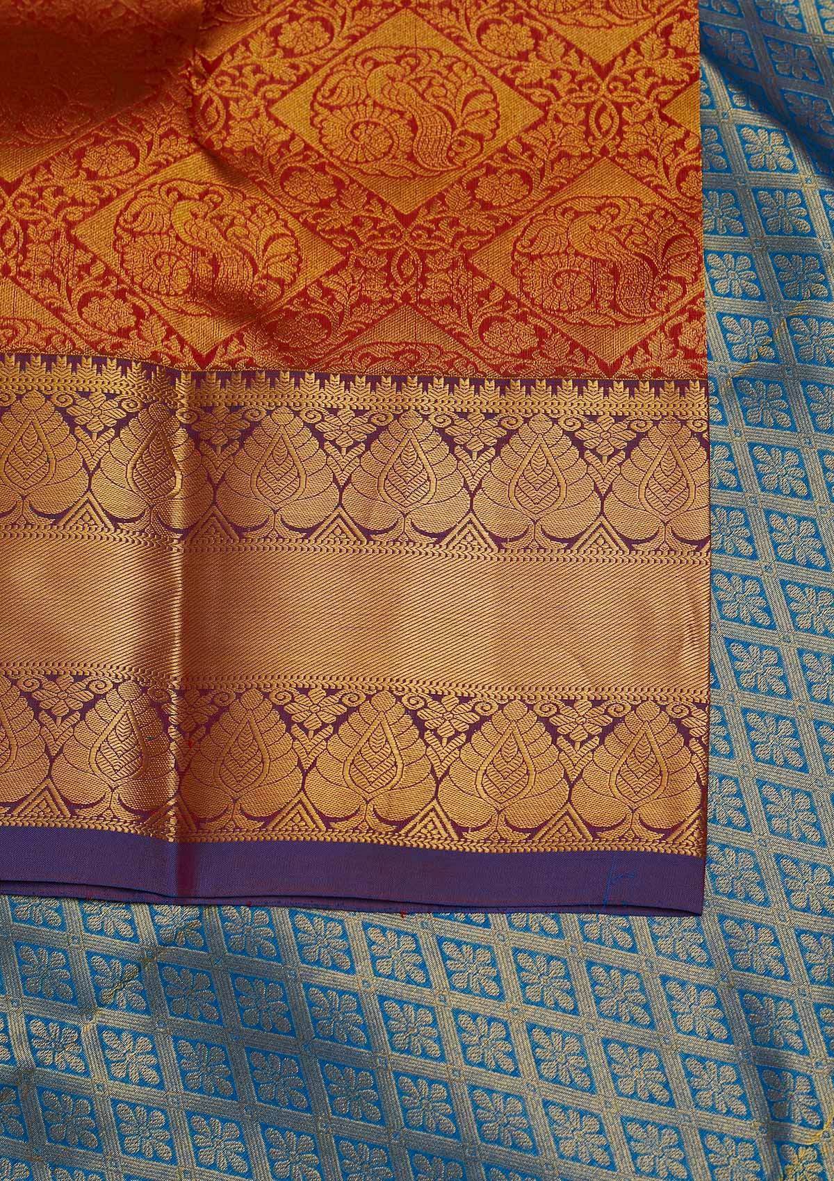 Mustard Zariwork Pure Silk Designer Saree - Koskii